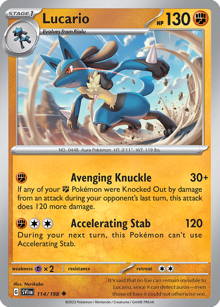 Scarlet & Violet Lucario #114/198